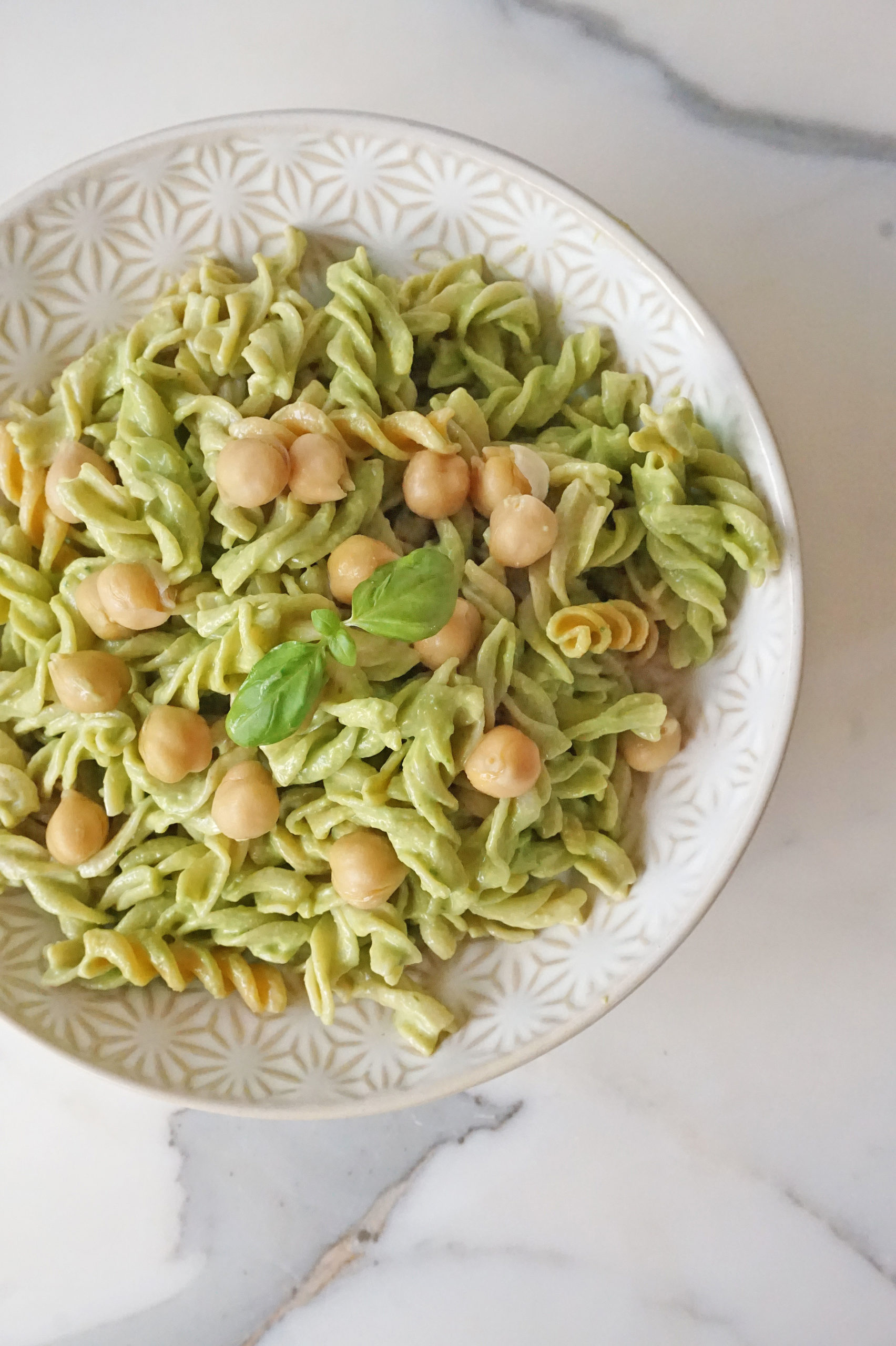 pasta pesto avocado