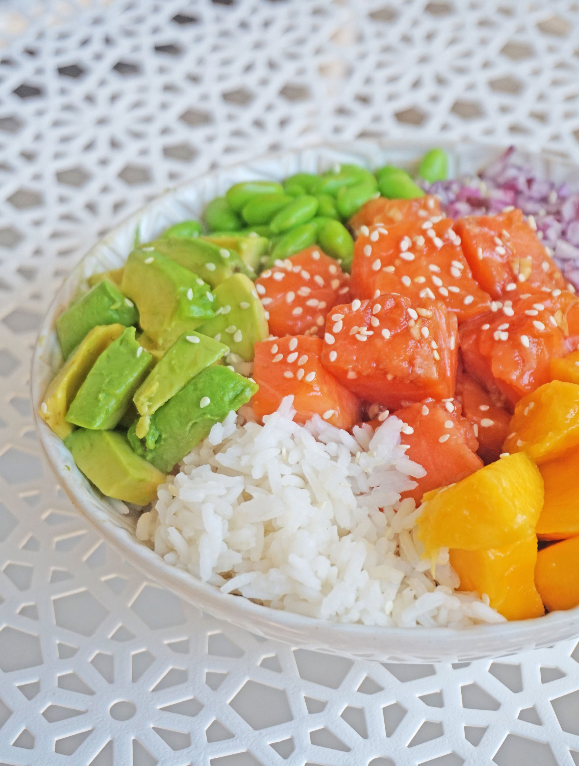 homemade poke bowl