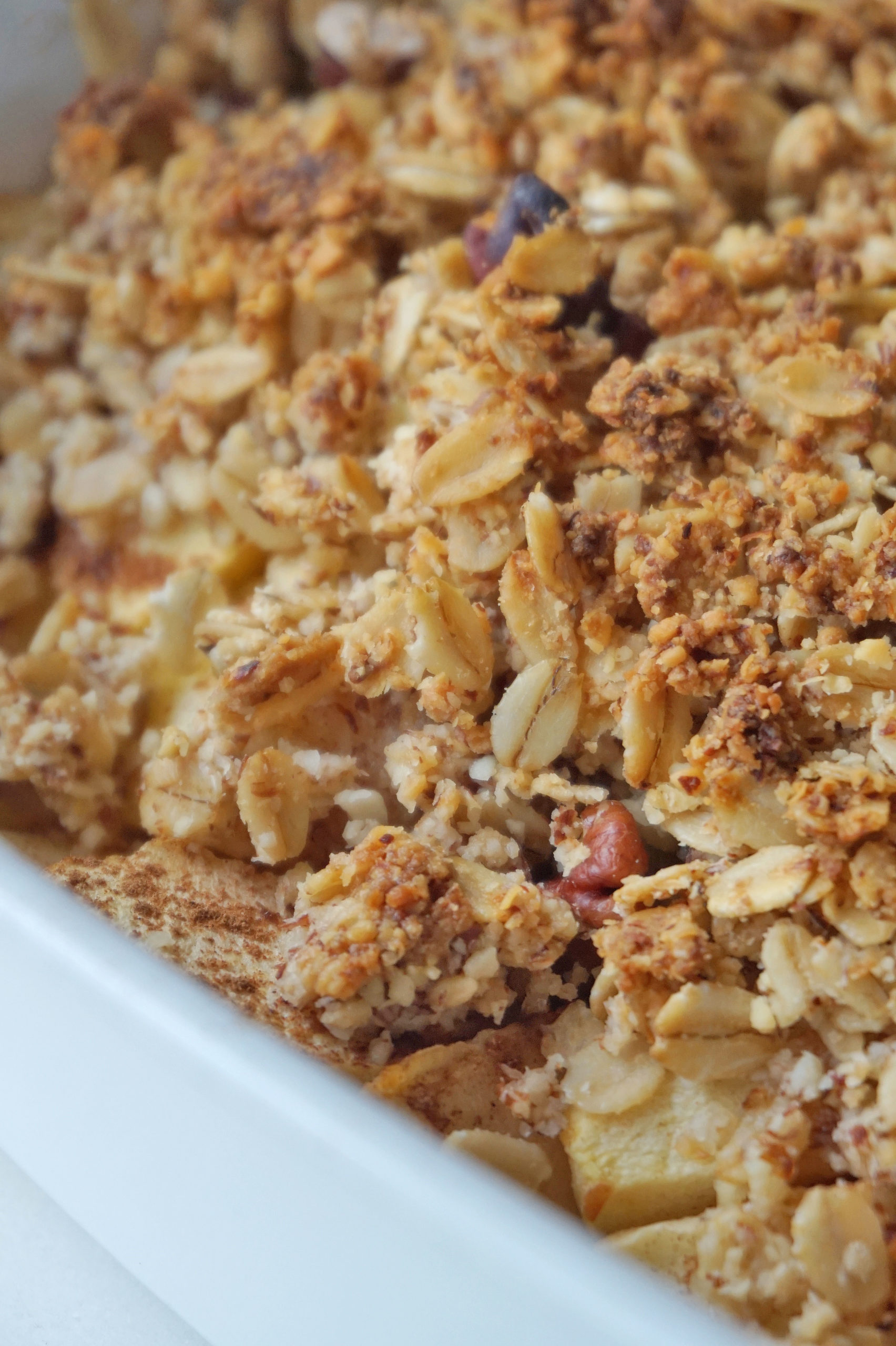 healthy vegan apple crumble